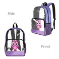 thumbnail image 2 of Whosucclay Cute Owl Bookbag with with Side Pockets Transparent Transparent School Bag, Large Capacity 17 Inch Daypack for Travel Work Gym, 2 of 10
