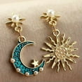 thumbnail image 5 of QQTDFG Boho Tibetan 925 Silver Sun Moon Hook Dangle Drop Earrings Women Party Jewelry-#3, 5 of 9