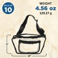 thumbnail image 5 of Discover Fanny Packs Set of 10, Bulk Pack - Perfect for Outdoor Events And For Everyday Use - Clear, 5 of 5