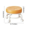 thumbnail image 7 of Wheeled Low Stool for Home Use | Universal Wheels | Multifunctional Sitting Stool - Comfortable Ergonomic Plastic PU Sponge Seat | 1 pc | 25x25x22cm | Compact Design, 7 of 7