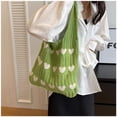 thumbnail image 3 of LHSHIDU Crochet Tote Bag Cute Aesthetic Bag Hearts Pattern Knitted Shoulder Bag Hollow Beach Bag for Women, 3 of 6