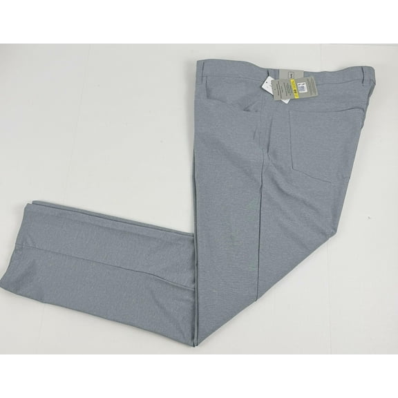 PGA TOUR Golf Pants Blue Gray HTR 34x32 5-Pocket Mens Stretch Moisture-Wicking