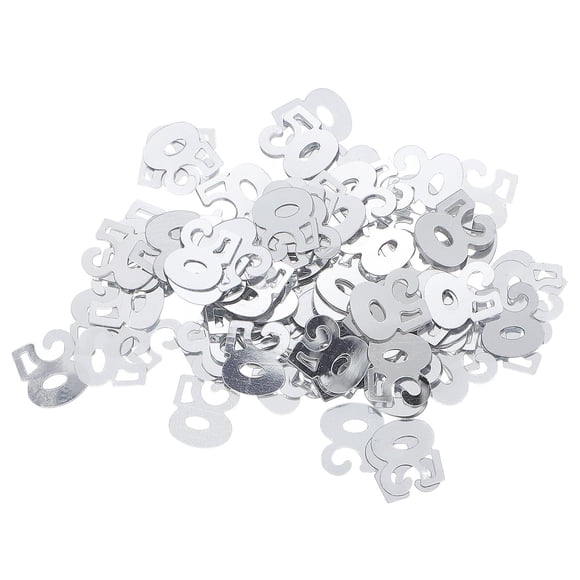 1200pcs Number 50 Sequins Confetti Party Supplies Table Confetti Decoration For Birthday Anniversary (silver)