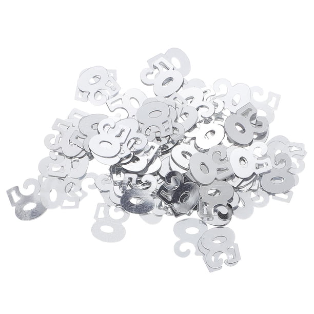 1200pcs Number 50 Sequins Confetti Party Supplies Table Confetti Decoration For Birthday Anniversary (silver)