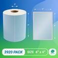 thumbnail image 2 of Blue Direct Thermal Shipping Labels, 1 Inch Core Self-Seal, 3920 Count, 4 x 6 in, 2 of 6