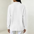 thumbnail image 4 of Tops for Women Long Sleeve Solid Color Casual Waffle Knit Top, 4 of 9