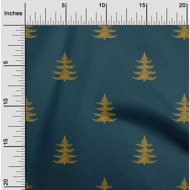 oneOone Silk Tabby Fabric Christmas Tree Ikat Decor Fabric Printed BTY 42 Inch Wide