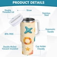 thumbnail image 2 of Yayeee 30oz Stainless Steel Tumbler with Straw and Handle Double-Wall Insulated Travel Water Bottle, Beach Pattern, 2 of 8