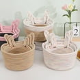 Vnanda Cotton Rope Woven Basket For Books, Magazines, Toys Decorative