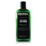 Brickell Men's Purifying Charcoal Face Wash for Men, Natural and Organic Daily Facial Cleanser, 8 oz, Scented