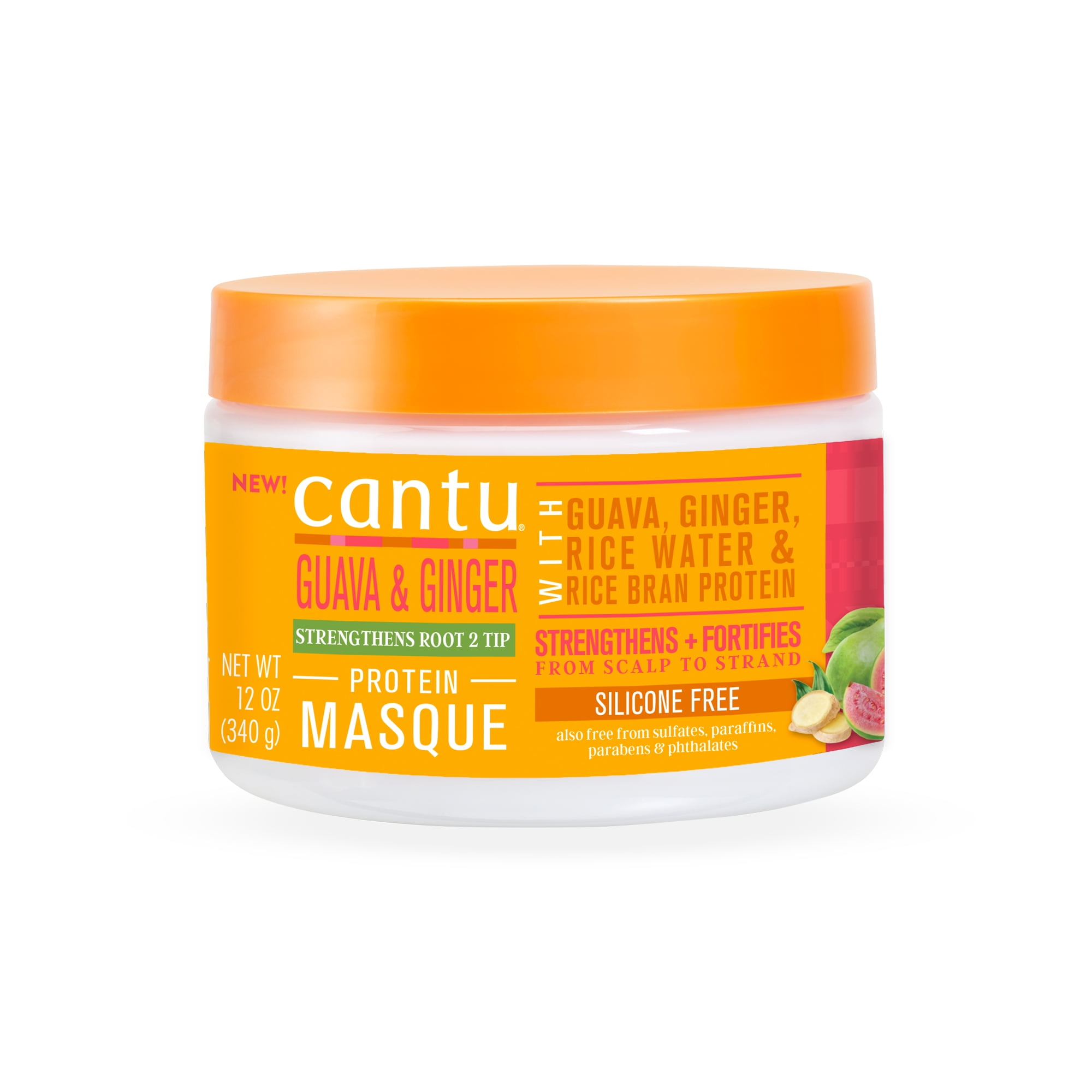 Cantu Hair Masque Guava, Ginger & Rice Bran Protein, 12 oz - Walmart.com