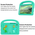 thumbnail image 4 of ELEHOLD Case for Samsung Galaxy Tab A9, Fun Animal Design EVA Durable Case with Handle & Stand & Strap, Easy Carry for Children,Green, 4 of 9