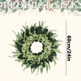 thumbnail image 3 of Veeogra Artificial Floral Wreath,Front Door Wreath,24" Green Baby Breath Greenery Wreath,Rustic Handmade Floral Decor,Spring Summer Wreaths,Indoor & Outdoor Decor,Outdoor Wreaths For Front Door, 3 of 9