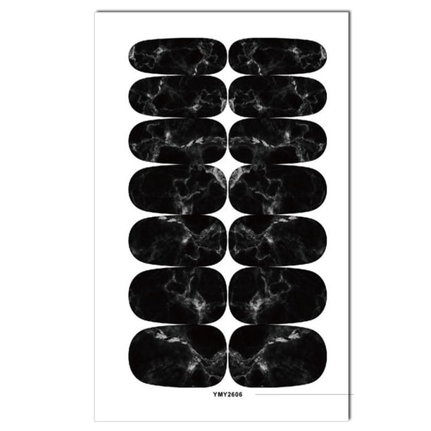 Seitruly Accesorios para decoración de uñas para mujer, parche de cobertura completa para artesanía Universal para niñas, patrón de mármol, Arte de uñas Tipo6 Seitruly CE012403-06B