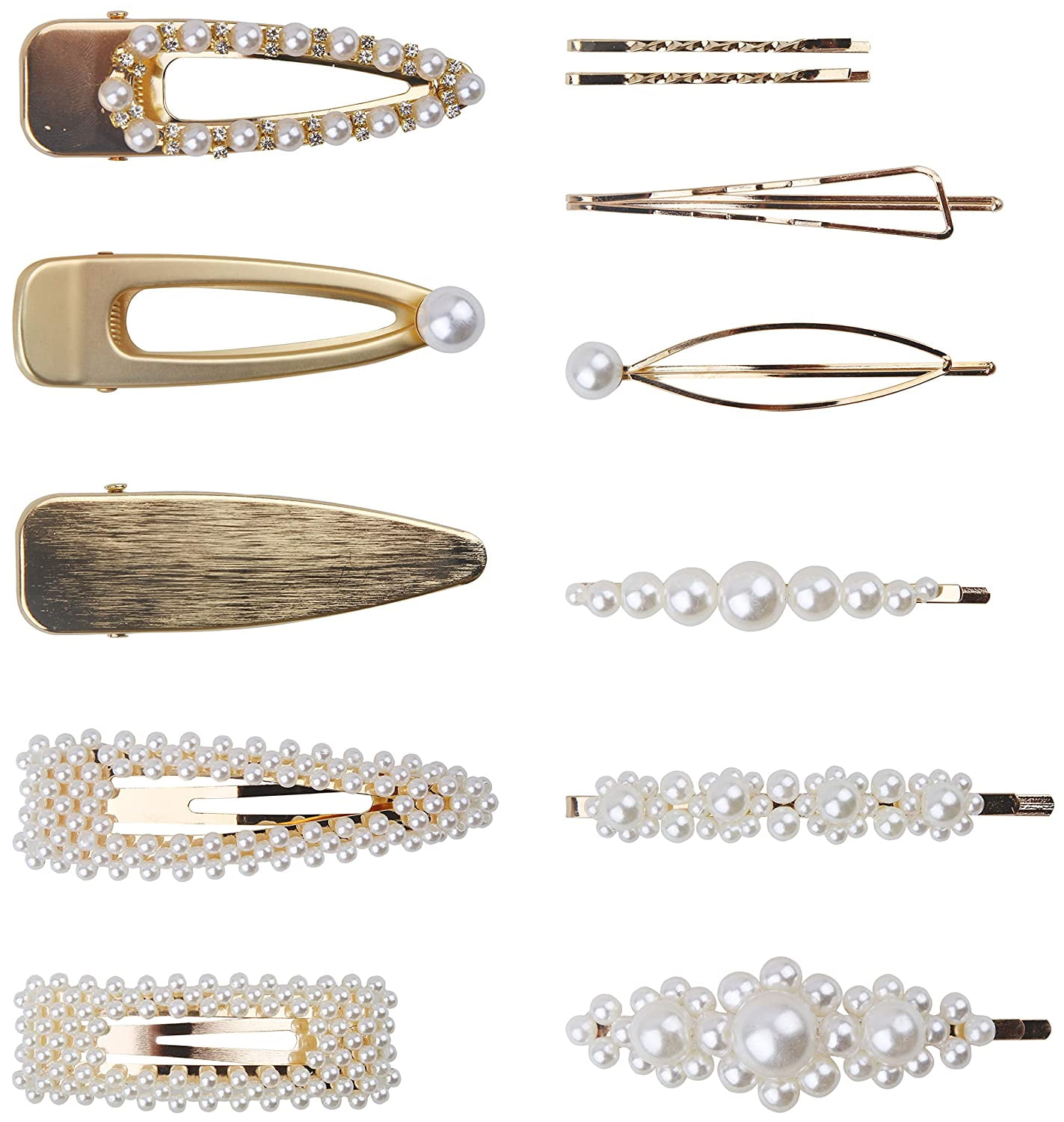 Details about   Womens Pearl Hair Clips Hairpin Barrette Stick Bobby Pin Hair Accessories Set 