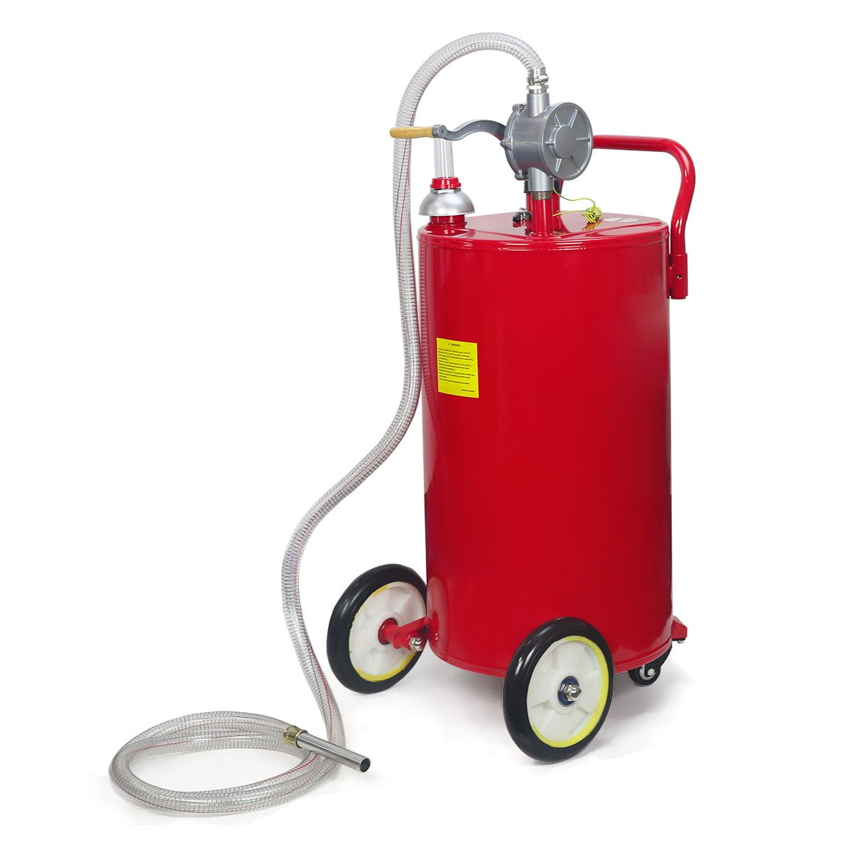 Details about   35 Gallon Gas Caddy Storage Drum Autos Fuel Transfer Tank w/Rotary Pump Hose 