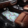 thumbnail image 4 of Cauagu Dragonfly Floral Pattern Car Floor Mat Set of 4,Car Carpet Mats Car Mats with Anti-Slip Backing & Driver Heel Pad Universal Fit for Cars/Trucks/SUV/Vans, 4 of 6