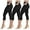 3-pack (Black), variant on LMB Capri Leggings for Women Buttery Soft Polyester Fabric, Black, 3XL - 5XL