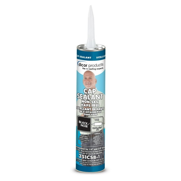 Dicor Corp. Roof Sealant 351CSB-1 Use To Seal Vents/Window/Door; 10.3 Ounce Tube; Black; Single