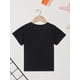 thumbnail image 2 of Boy's Cotton T-shirt, It Was Papa's Idea Letter Printing Is Comfortable And Casual With A Round Neck And Short Sleeves, 2 of 6