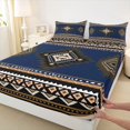 thumbnail image 3 of Manfei Tribal Aztec Boy Girl Full Size Sheets 4-Piece,Bohemian Theme Breathable Bed Sheets,Hippie Boho Lightweight Sheet Sets,Luxury Bedroom Decor, 3 of 7