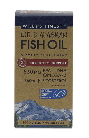 Wiley's Finest Wild Alaskan Fish Oil Cholesterol Support Softgels, 90 Ct