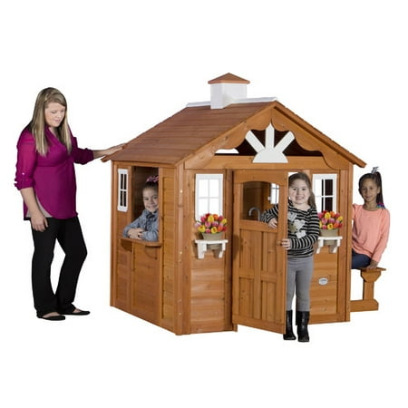 Backyard Discovery Summer Cottage Wooden Cedar Playhouse