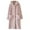Pink, variant on Women Fleece Robes Plush Hooded Sweater Bathrobes Solid Color Flannel Hoody Winter Loose Warm Thickened Long Nightgown Pajamas Loungewears with Pockets
