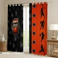 thumbnail image 2 of Erosebridal Basketball Curtains & Drapes,Ball Games Sports Blackout Curtains Teens,Orange Black Basketball Window Curtains Patchwork Window Treatments 2 Panels 42"Wx84"L, 2 of 6