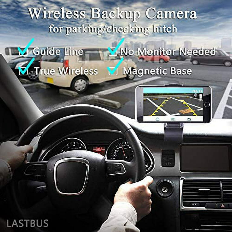 Magnetic Wireless Backup Camera System, Rechargeable Battery Hitch