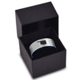 thumbnail image 3 of Tungsten Oklahoma Sooner State Band Ring 8mm Men Women Comfort Fit Blue Flat Cut Brushed Gray Polished, 3 of 4