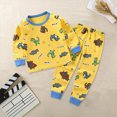 thumbnail image 2 of TOWED22 Cotton 2 Piece Pajamas Boys Long Sleeve Sets Toddler Boys Pjs Kids Fall Winter Sleepwear Sets 6-12 Months 12-24 Months 2t 3t 4t 5t 6t 7t 8t 9t Children,Brown,12-18 M, 2 of 4