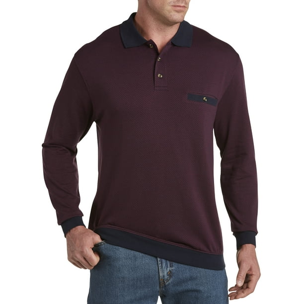 Harbor Bay - Big & Tall Harbor Bay Basketweave Banded-Bottom Shirt - Walmart.com - Walmart.com