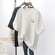 thumbnail image 2 of Camiseta holgada con estampado, camisa blanca para estudiantes, novedad de 2024, 2 of 5