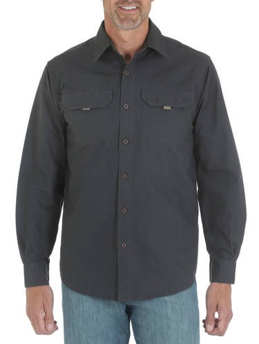 Wrangler Big men's long sleeve canvas shirt - Walmart.com