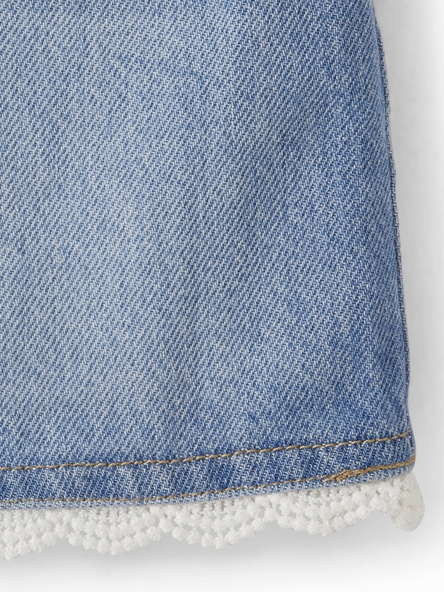 The Children's Place Girls Pull On Crochet Denim Skort, Sizes 4-16