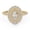 Yellow Gold, variant on Double Halo Solitaire Engagement Rings for Women, 1.05 Carat (ctw) Oval And Round Cut Lab Grown Diamond Ring In 10K Solid White Gold F-G, VS-SI Quality Ring Size-6