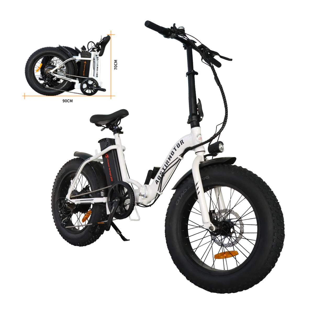 Aostirmotor Folding Electric Bike 20 inch Fat Tire Electric Bicycle