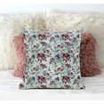 thumbnail image 4 of Roses Sprayed Stars Suede Zippered Pillow W Insert in Light Blue Pink 18 x 18, 4 of 6