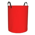 thumbnail image 2 of Balery Red Round Laundry Basket with Handles Waterproof Freestanding Laundry Hamper for Clothes Toys in the Dorm and Family-Small, 2 of 8
