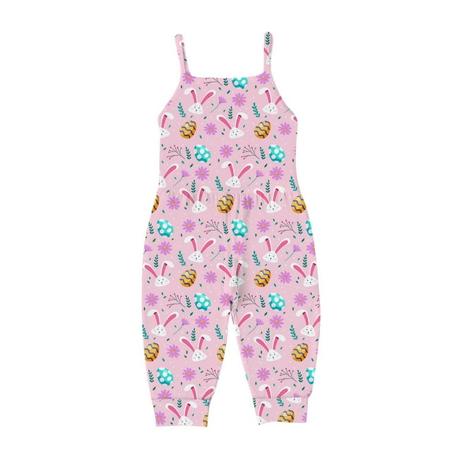 Birdeem Barboteuse à Bretelles pour Tout-Petits Garçons Filles Été Pâques Mode Mignon Imprimé Fleurs