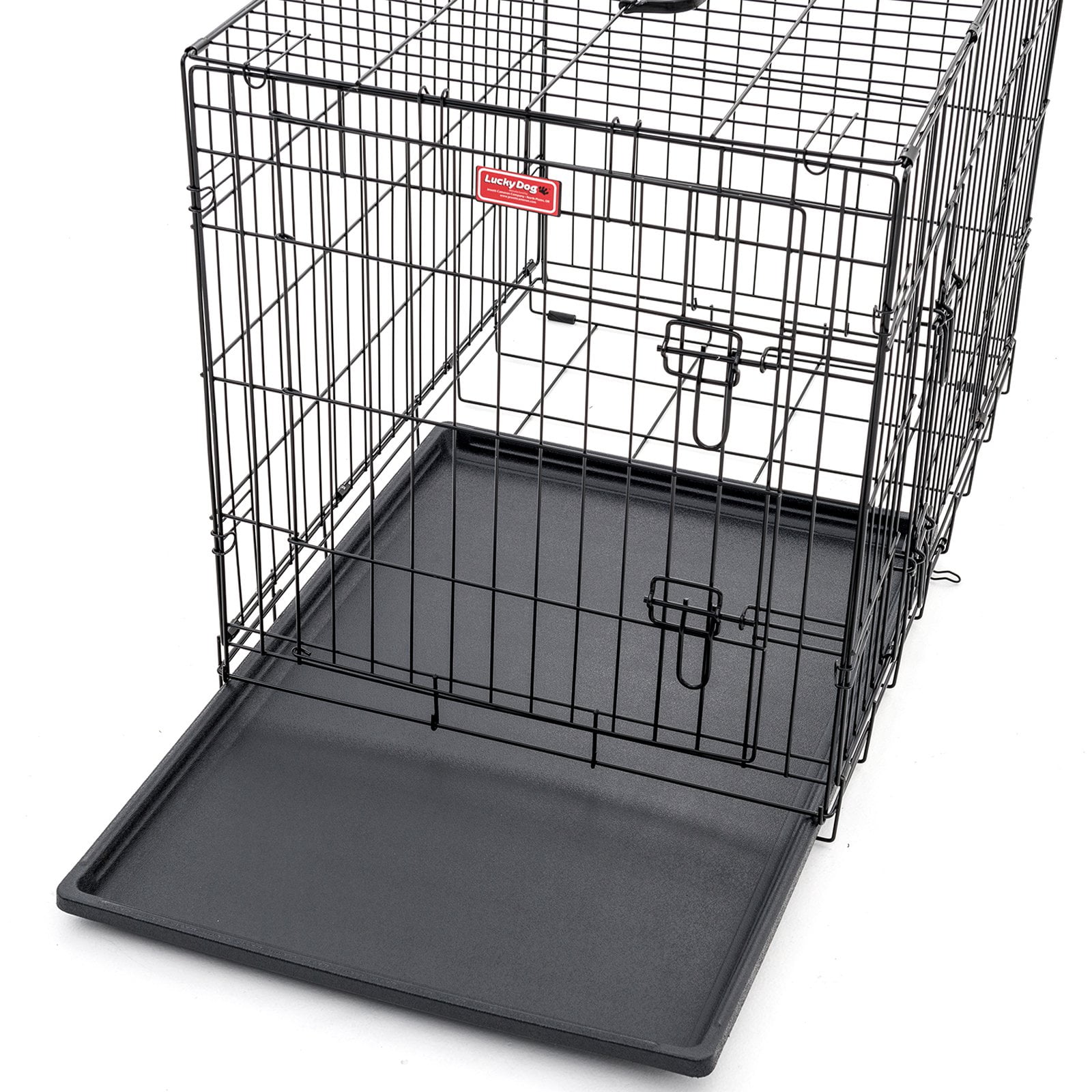 Folding Dog Training Crate 30"l Wire 2 Door Heavy Duty Easy Transport