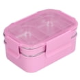 thumbnail image 1 of Bento Box, Recyclable Multipurpose Stainless Steel Bento Box Double Layer Safe Reusable With Compartment For School For Office For Travel Black,Pink,Green,Blue, 1 of 8