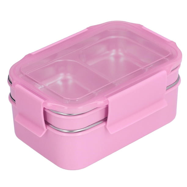 Bento Box, Lonchera De Acero Inoxidable Reciclable De Doble Capa Reutilizable Para La Escuela Para Viajes Para La Oficina