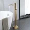 thumbnail image 2 of Freestanding Clawfoot Tub Faucet with Hand Shower, Floor Mount Copper Tub Filler, 2 of 8