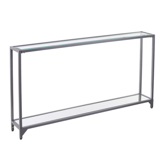 SEI Furniture Bergen Console Table, 29"H x 56"W x 8"D, Silver