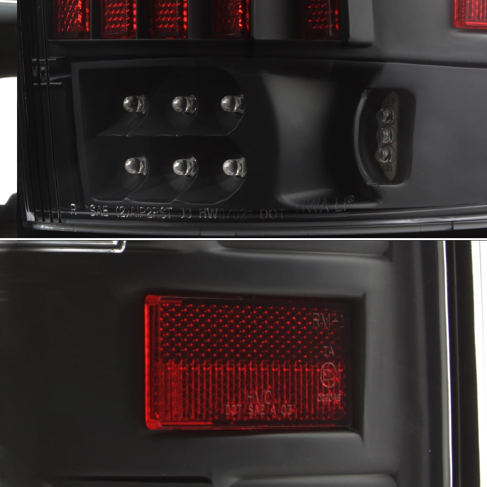 AKKON - For 2004 2005 2006 2007 2008 Ford F150 LED Tube Black Tail Lights Brake Lamps Replacement Set