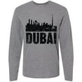 thumbnail image 3 of Inktastic Dubai City Skyline with Grunge Long Sleeve T-Shirt, 3 of 5