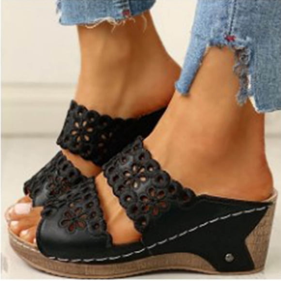 Dvkptbk Wedge Sandales pour Femmes à Plateforme Talons Hauts et Semelles Plates Confortables Chaussures d'Été de Mariage - Soldes d'Été Liquidation
