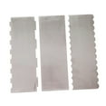 thumbnail image 4 of 3 piezas raspador de pastel peine para decoración de pasteles dispositivo nivelador de pasteles herramientas de decoración de acero más suaves, 4 of 9